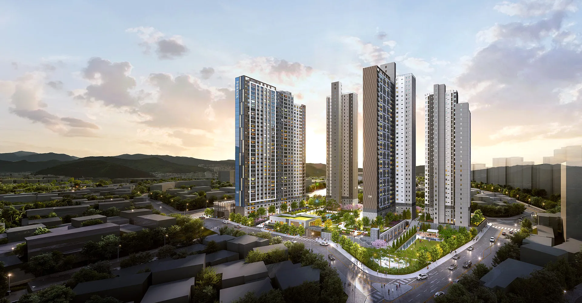 한화포레나 부산당리 단지 조감도